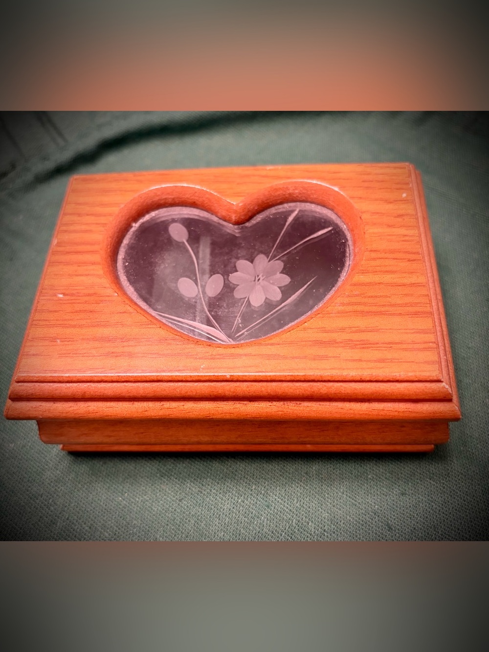 Vintage Wooden Jewelry or Trinket Box